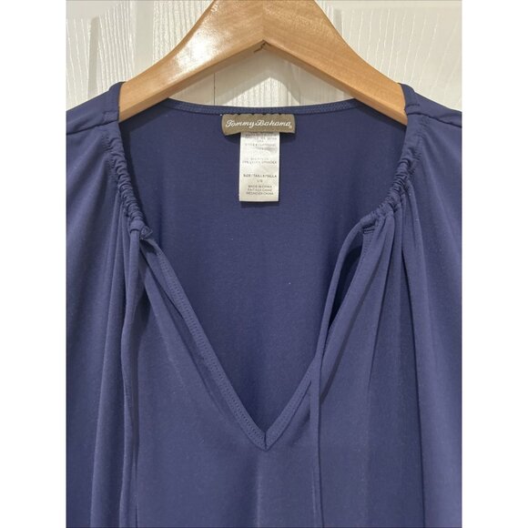 Tommy Bahama Womens Shift Dress L Navy Stretch Golf Athletic Pockets Pickleball - Picture 4 of 10